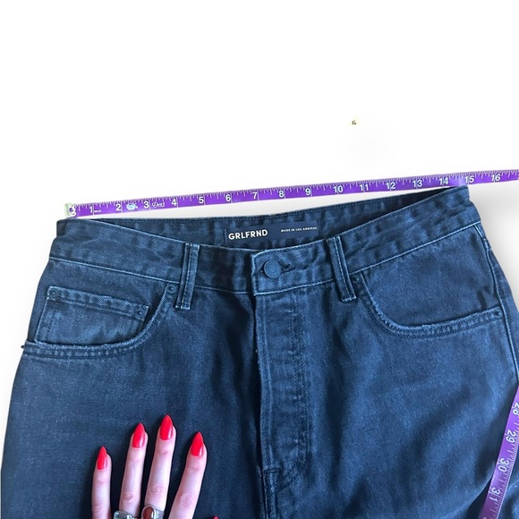 GRLFRND THE AMANDA MID RISE LOOSE BOYFRIEND JEANS Black Jeans Downtown Size 27 - Picture 9 of 16